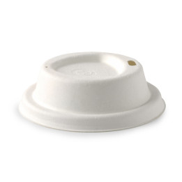 80mm Sugarcane Biocup Lids - White  1000 pcs