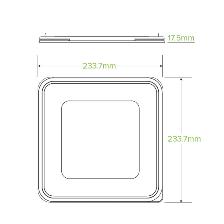 3/4/5 Compartment RPET Takeaway LARGE Lid - clear  300 pcs