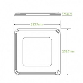 3/4/5 Compartment PP Takeaway LARGE Lid - clear  300 pcs