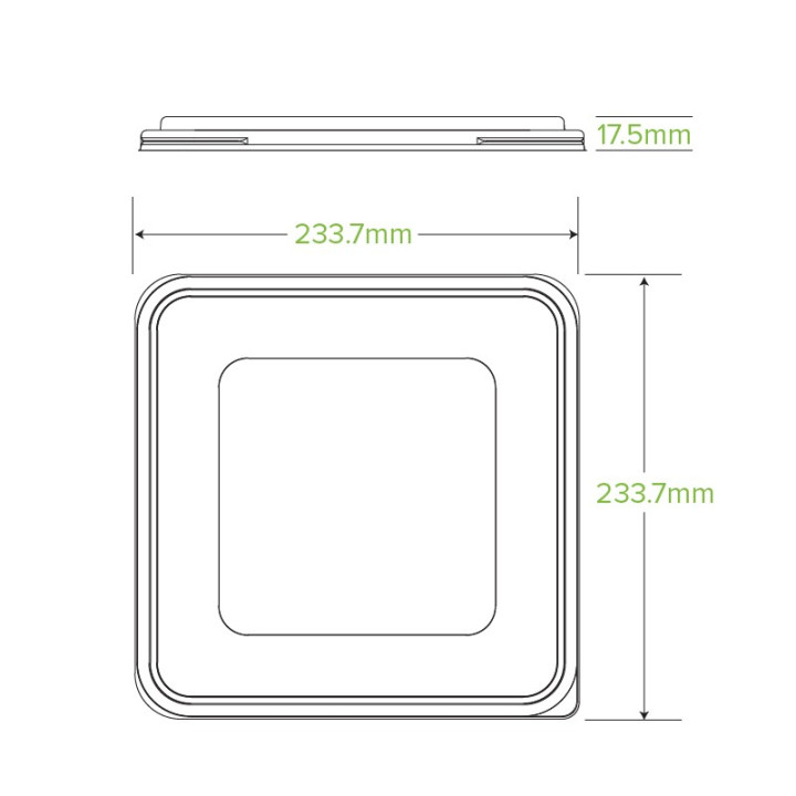 3/4/5 Compartment PP Takeaway LARGE Lid - clear  300 pcs