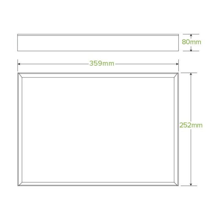 BioBoard Catering Tray - Medium - FSC Recycled - Kraft  100 pcs