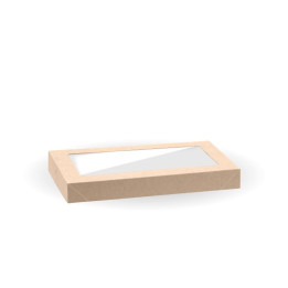 BioBoard Catering Tray PLA Window Lid - Extra Small - FSC Mix - Kraft  100 pcs