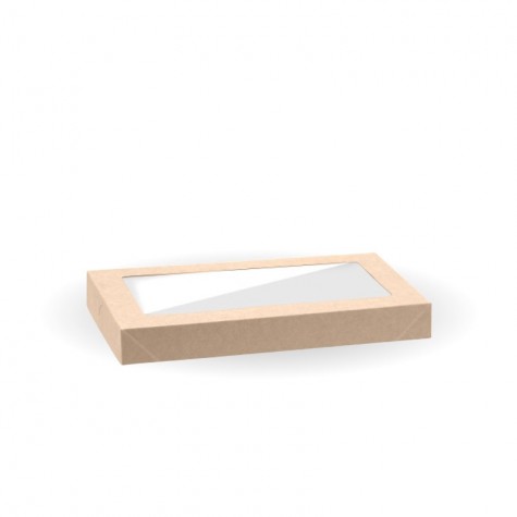 BioBoard Catering Tray PLA Window Lid - Extra Small - FSC Mix - Kraft  100 pcs