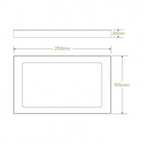 BioBoard Catering Tray PLA Window Lid - Extra Small - FSC Mix - Kraft  100 pcs