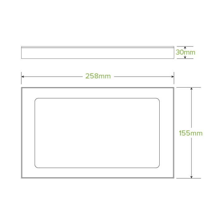 BioBoard Catering Tray PLA Window Lid - Extra Small - FSC Mix - Kraft  100 pcs