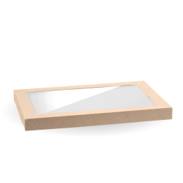 BioBoard Catering Tray PLA Window Lid - Medium - FSC Mix - Kraft  100 pcs