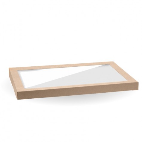 BioBoard Catering Tray PLA Window Lid - Extra Large - FSC Mix - Kraft  50 pcs
