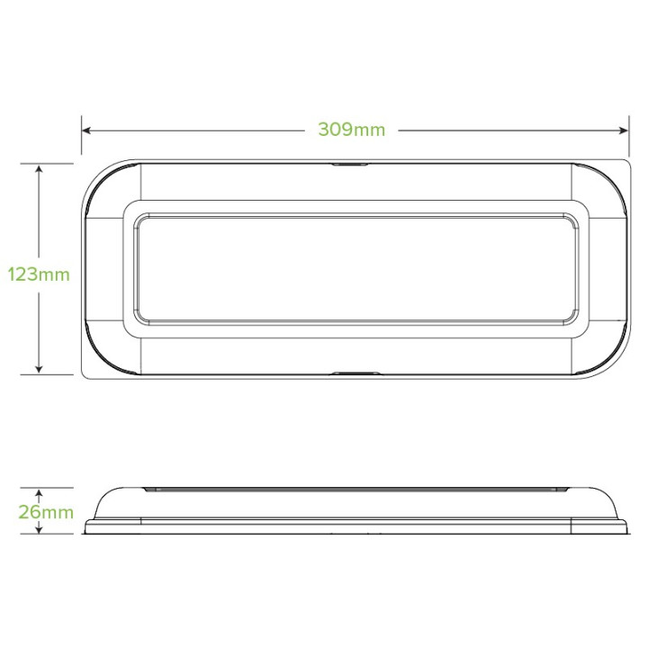 Oyster Tray PET Lid - Clear  400 pcs