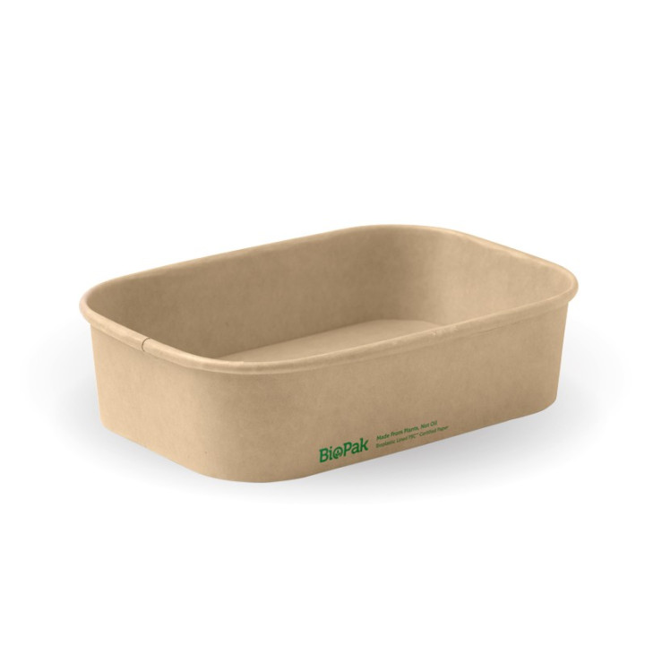 500ml Rectangle Container PLA - FSC Mix - Kraft  300 pcs