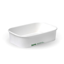 500ml Rectangle Container PLA - FSC Mix - White  300 pcs