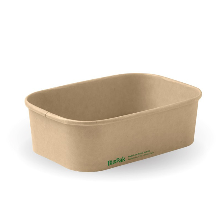 650ml Rectangle Container PLA - FSC Mix - Kraft  300 pcs