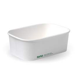750ml Rectangle Container PLA - FSC Mix - White  300 pcs