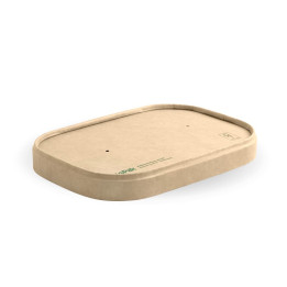 Rectangle PLA Paper Lid - FSC Mix - Kraft  300 pcs