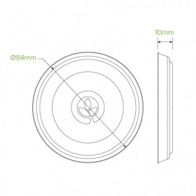 Lid For 90ml and 120ml Sugarcane Sauce Cup - Natural  1000 pcs