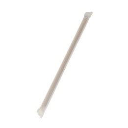 Bamboo Fiber jumbo straw individually wrapped  3000 pcs
