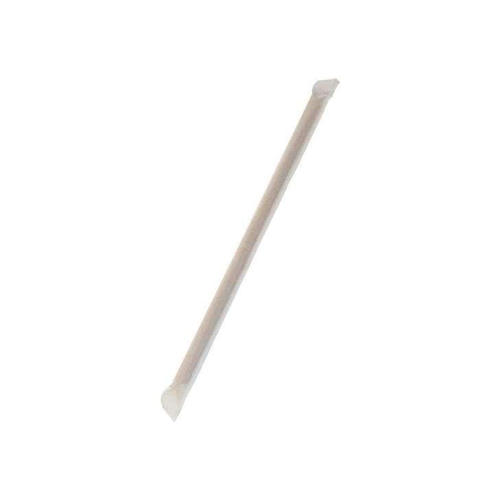Bamboo Fiber jumbo straw individually wrapped  3000 pcs