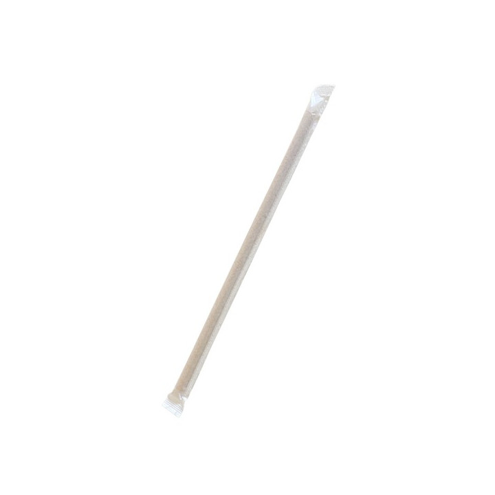Bamboo Fiber regular straw individually wrapped  4000 pcs