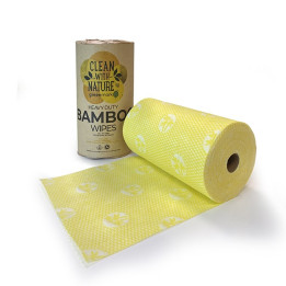 Heavy Duty Bamboo Wipes Yellow  6 rolls pcs