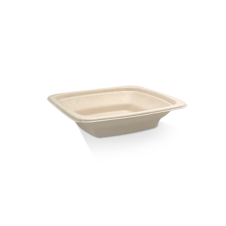 Square Container Sugarcane Natural16oz  300 pcs
