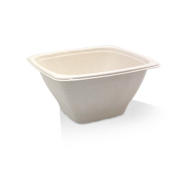 Square Container Sugarcane Natural 42oz  300 pcs
