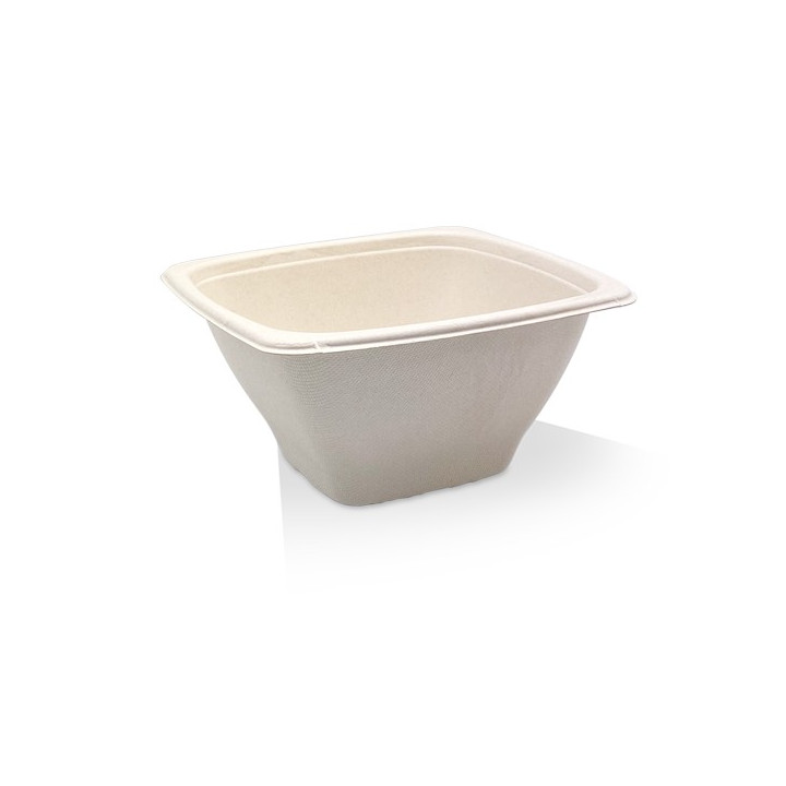 Square Container Sugarcane Natural 42oz  300 pcs