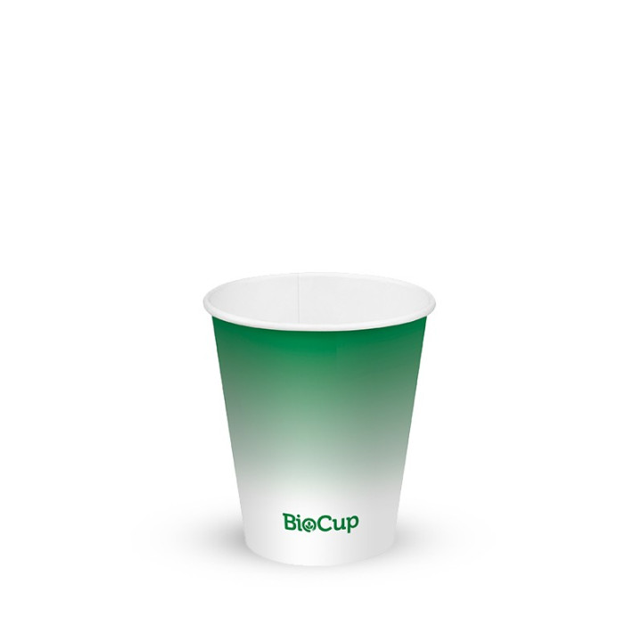 200ml / 6oz (80mm) Cold Paper BioCups - green fade  1000 pcs