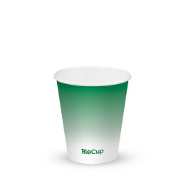 300ml / 10oz (90mm) Cold Paper BioCups - green fade  1000 pcs