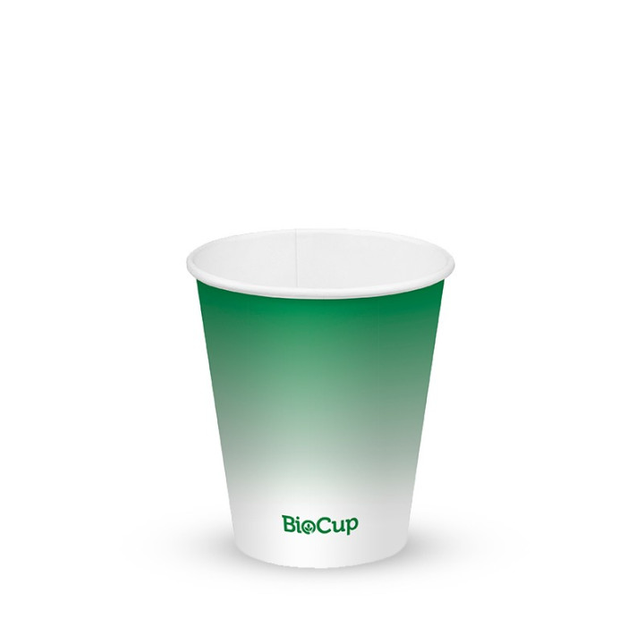 300ml / 10oz (90mm) Cold Paper BioCups - green fade  1000 pcs