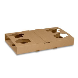 Corrugated 4 cell Cup Holder  100 pcs