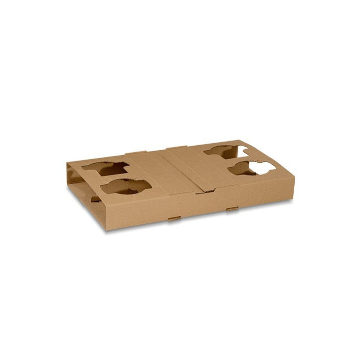 Corrugated 4 cell Cup Holder  100 pcs