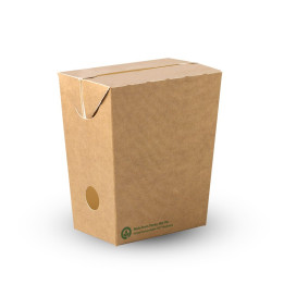 Unlined Small BioBoard Enclosed Chip Box - 38 x 30 x 52 cm - FSC Mix - kraft  800 pcs