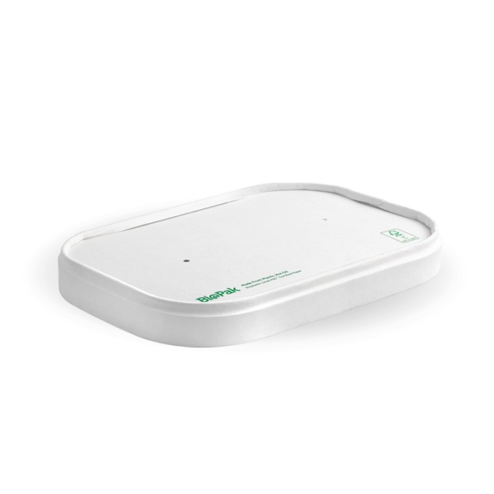 Rectangle PLA Paper lid - FSC Mix - White  300 pcs