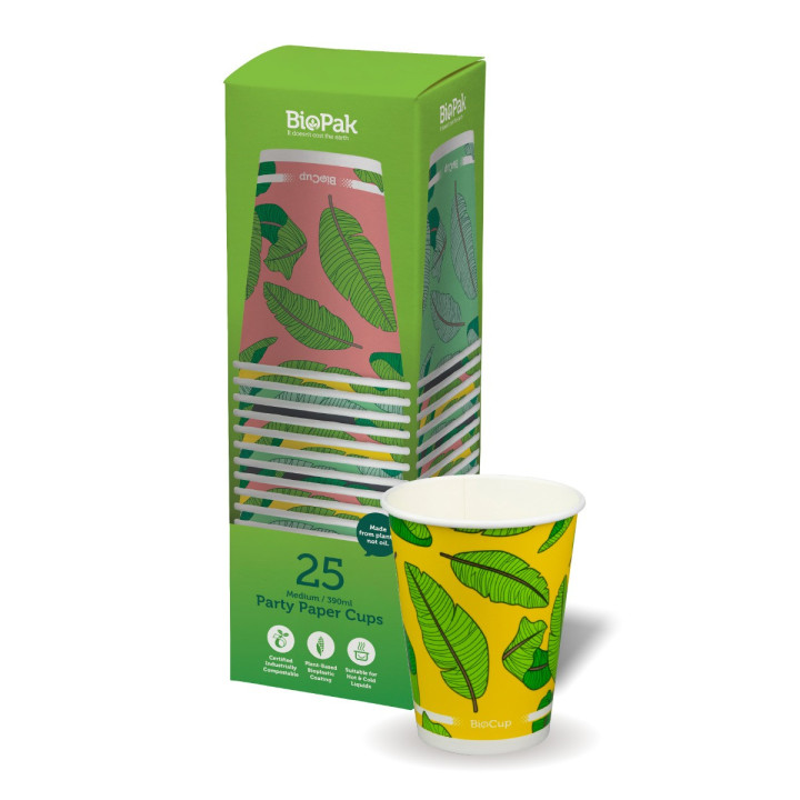 390ml / 12oz Paper Cold Cups - 25pk  125 pcs