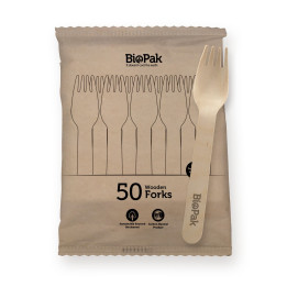 16cm Wooden Fork - 50 x 20 per pack FSC 100% certified birchwood  1000 pcs