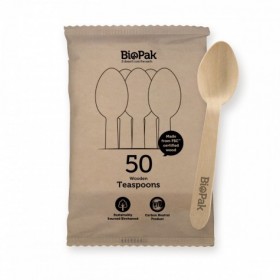 10cm Wooden Tea spoon - 50 x 16 per pack FSC 100% certified birchwood  800 pcs