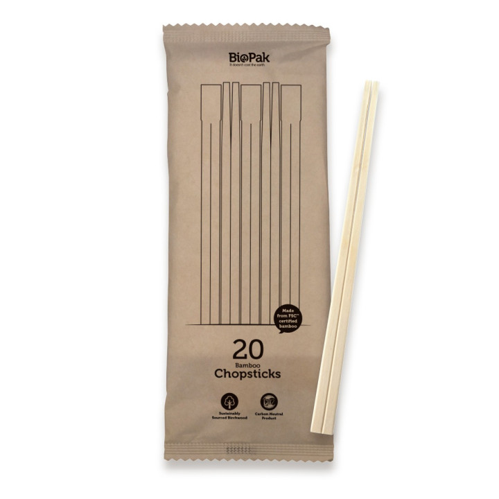 21cm Chopsticks - 20 x 8 per pack FSC 100% certified birchwood  160 pcs