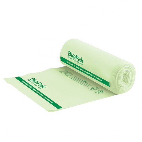 240L Bioplasitc Bin Liner - 1390x1130mm - 0.023mm thick - 12 rolls of 12 - Green  144 pcs