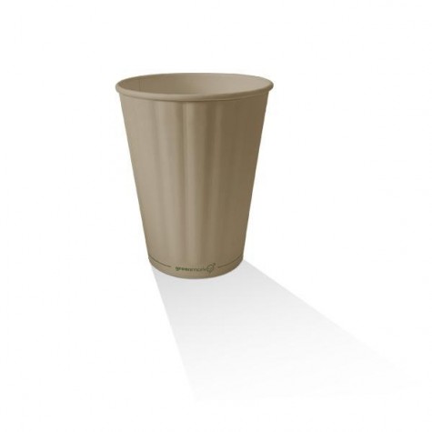 12oz Double Wall Aqueous Coated Bamboo Embossed Coffee Cup  1000 pcs