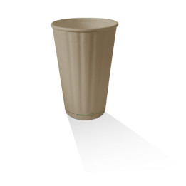 16oz Double Wall Aqueous Coated Bamboo Embossed Coffee Cup  600 pcs