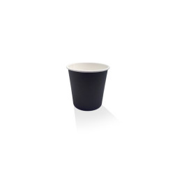 4oz Single Wall Coffee Cup Black PE  1000 pcs