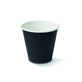 6oz Single Wall Coffee Cup Black PE  1000 pcs