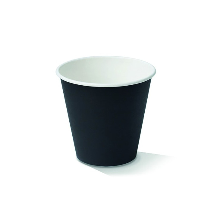 6oz Single Wall Coffee Cup Black PE  1000 pcs