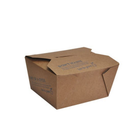 Lunch / Noodle Box Brown PLA / SMALL (650ml)  200 pcs