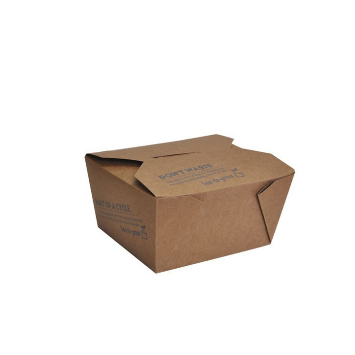 Lunch / Noodle Box Brown PLA / SMALL (650ml)  200 pcs