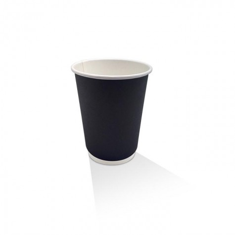 8oz Double Wall Coffee Cup Black PE  500 pcs