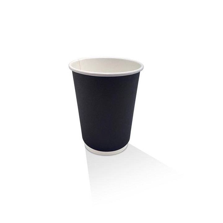 8oz Double Wall Coffee Cup Black PE  500 pcs