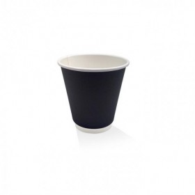 8oz(90mm) Double Wall Coffee Cup Black PE  500 pcs