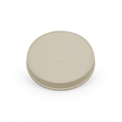 BioPBS Bamboo Paper Flat Lid with X Slot  1000 pcs