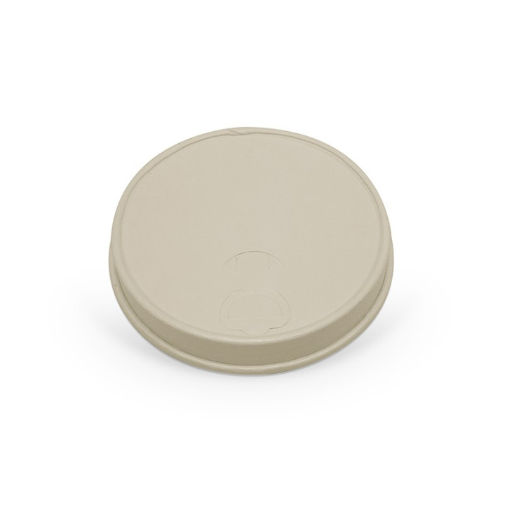 BioPBS Bamboo Paper Flat Lid with X Slot  1000 pcs