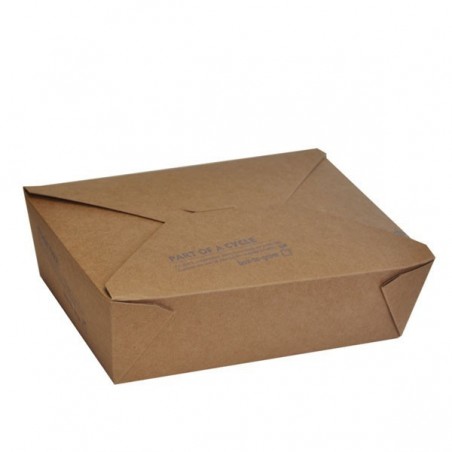 Lunch / Noodle Box Brown PLA / LARGE (1500ml)  200 pcs